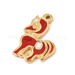 Anhänger aus Edelstahl 304 mit roter Emaille&nbsp;SA-CBAFCDF-04G
