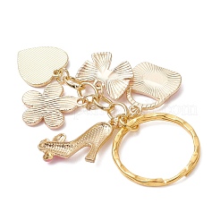 Porte-clés fleur avec sac en alliage émaillé&nbsp;KEYC-JKC01446