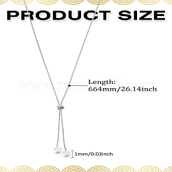 1 Stück 1 mm Messing runde Schlangenkette Schieber Lasso Halsketten&nbsp;NJEW-LP0009-12P