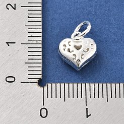 925 dije de corazón hueco de plata esterlina&nbsp;STER-S009-11C-S
