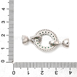 Fermoirs repliables en laiton micro pave zircone cubique transparente&nbsp;KK-U059-54P