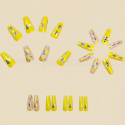 Faux ongles à pression en plastique à motif abeilles&nbsp;MRMJ-CP0001-73
