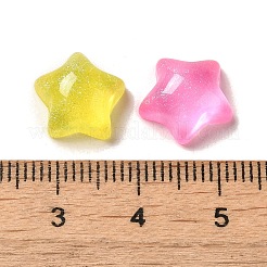 Transparente Decoden-Cabochons aus Harz mit Glitzerpulver&nbsp;X-RESI-E053-08E