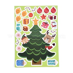 6 x selbstklebende Weihnachtsbaum-Bildaufkleber aus Papier.&nbsp;STIC-C010-31