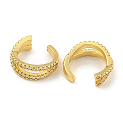 Boucles d'oreilles manchette en laiton zircon cubique micro pavé&nbsp;EJEW-C104-158G