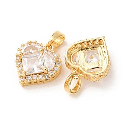 Pendenti in ottone con micro pavé di zirconi trasparenti per San Valentino&nbsp;KK-A304-24A-G02