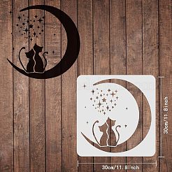 Plantillas de plantillas de pintura de dibujo reutilizables de plástico&nbsp;DIY-WH0172-397