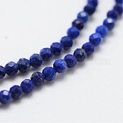 Chapelets de perle en lapis-lazuli naturel&nbsp;G-G663-48-3mm