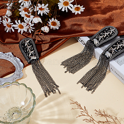 Épaulettes à pompons en tissu et alliage&nbsp;AJEW-WH0410-181B