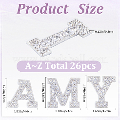 Parches de rhinestone de resina de alfabeto&nbsp;DIY-GF0009-18A