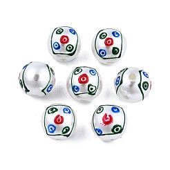 Mahjong tema abs plastica imitazione perline smalto perla&nbsp;KY-G020-04C