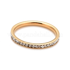 Anelli in acciaio inossidabile 304 con strass&nbsp;STAS-D178-02G-02