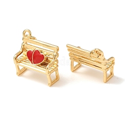 Pendentifs en laiton avec émail rouge&nbsp;KK-CBA2F11-34G