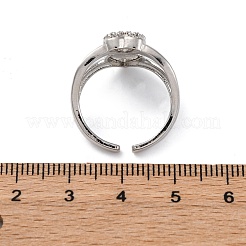 Polsini in ottone con micro pavé di zirconi trasparenti&nbsp;RJEW-G337-33P