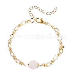 3 Stück Armband-Sets aus natürlichem Rosenquarz&nbsp;BJEW-JB12646