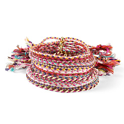 16 bracelet coulissant en cordon de coton macramé 8 couleurs&nbsp;BJEW-TAC0060