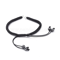 Fabbricazione coreana regolabile del braccialetto dei cavi del poliestere cerato&nbsp;AJEW-JB00511-02