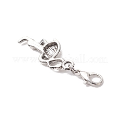 3 ciondolo decorativo in lega a forma di fenicottero&nbsp;HJEW-JM03785