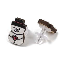Set di orecchini a bottone a tema natalizio&nbsp;EJEW-U016-05P-03