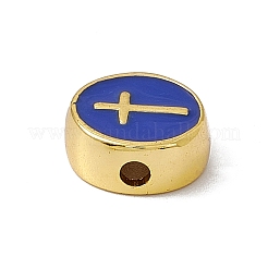 Emaille-Perlen aus echtem 18 Karat vergoldetem Messing&nbsp;LS-KK-F814-04G-02