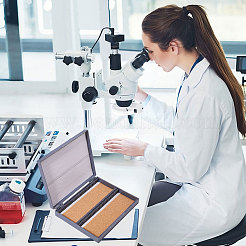 Boîtes de rangement pour lames de microscope en plastique ABS&nbsp;AJEW-WH0766-55B