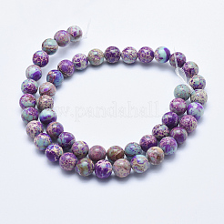 Fili di perle di diaspro imperiale naturale&nbsp;X-G-I122-4mm-15