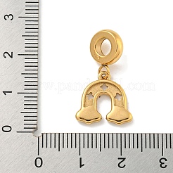 Placcatura ionica (ip) 304 acciaio inossidabile europeo pendenti charms&nbsp;STAS-U005-36G