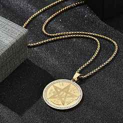 Collares colgantes de rhinestone de acero inoxidable 201 para mujer&nbsp;NJEW-U021-01G