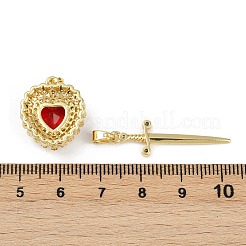 Messing Micro Pave klare Zirkonia Anhänger Sets&nbsp;KK-R226-08G-01