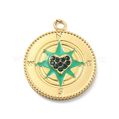 Pendentifs en strass émaillés en acier inoxydable 304&nbsp;STAS-L283-38G