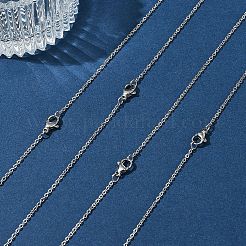 4 Stück 304 Edelstahl-Kabelkette zur Herstellung von Halsketten&nbsp;STAS-FS0001-81P