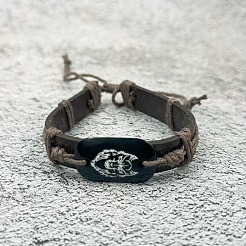 Bracelets tressés en cuir de vache et cordon de coton&nbsp;FS-WGE8FD1-01