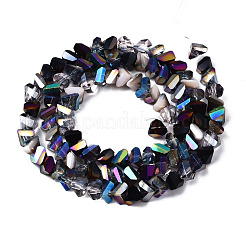 Chapelets de perles en verre électroplaqué&nbsp;X-EGLA-N002-06E