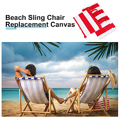 Strandliegestuhlbezug aus Leinenstoff mit Kissen&nbsp;AJEW-WH0342-54A