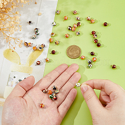 48 Stück 8 Stile synthetische Bernstein Verbinder Verbinder Charms&nbsp;PALLOY-FH00133