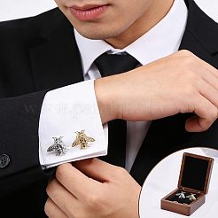 Magnetboxen zur Geschenkaufbewahrung mit Manschettenknöpfen aus Holz&nbsp;CON-WH0089-265A