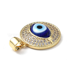 Pendentifs en zircone cubique transparente en laiton plaqué or véritable 18k&nbsp;ZIRC-L102-12G