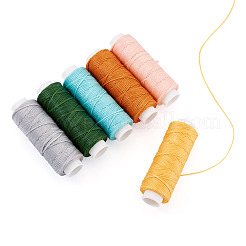 6 rouleau de cordons plats en polyester ciré 6 couleurs&nbsp;YC-TA0001-08B