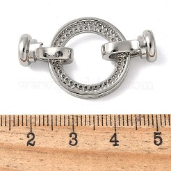 Faltschließe aus Messing mit klarem Kubisch Zirkonia&nbsp;KK-M320-24P