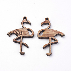 Ungefärbte hölzerne nähende große Anhänger&nbsp;WOOD-S037-103