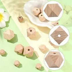 20 Stück 5 Arten Holzperlen&nbsp;WOOD-FS0002-59