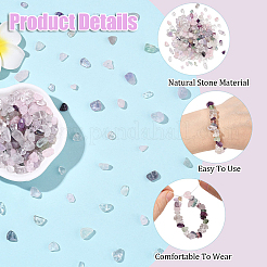 5 hebra de 5 estilos de fluorita natural y cristal de cuarzo y cuarzo rosa y cuentas de chips de amatista&nbsp;G-YW0002-74