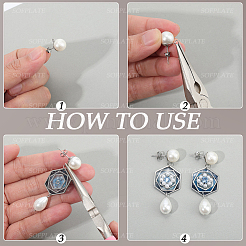Boucles d'oreilles à tige en acier inoxydable 304&nbsp;EJEW-SP0001-17C
