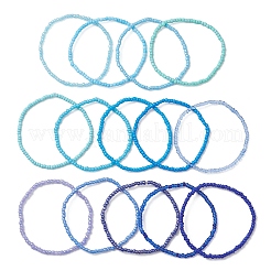 14 pz braccialetti elastici con perline di vetro per donna&nbsp;BJEW-MZ00266