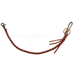 Chaînes de pantalons à pompons en cuir tressé&nbsp;AJEW-WH20054-182AB-01