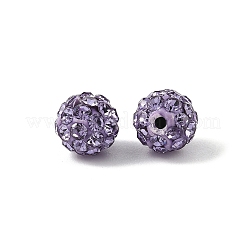 Polymer Ton Strass Perlen&nbsp;RB-H284-6MM-Half-371