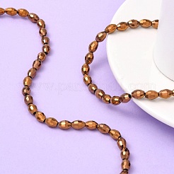 Perles en verre electroplate&nbsp;GC881Y-4