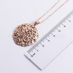Collane con ciondolo a forma di fiore cavo in acciaio inossidabile chirurgico 316 per donna&nbsp;PY9178