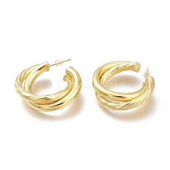 Orecchini a mezzo cerchio in ottone&nbsp;EJEW-H104-02G