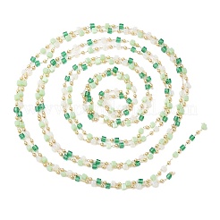 Facettiertes Würfelglas und runde Perlenketten&nbsp;CHC-G018-03KCG-01